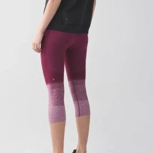 Lululemon Seamlessly Street Crop in Heathered Dashing Purple